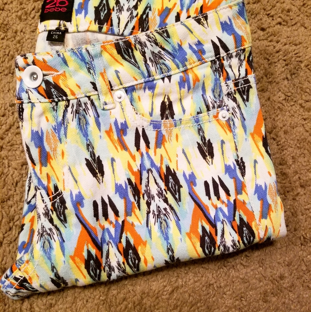 2B Bebe Confetti Print Jean's size 26